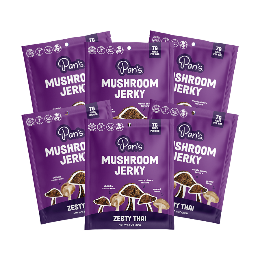 Zesty Thai Mushroom Jerky - Single Serve Pack O8